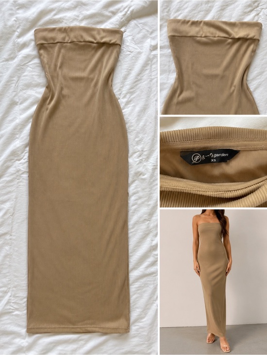 PrettyGarden Dresses & Skirts - Pretty Garden Strapless Ribbed Maxi Dress | XS